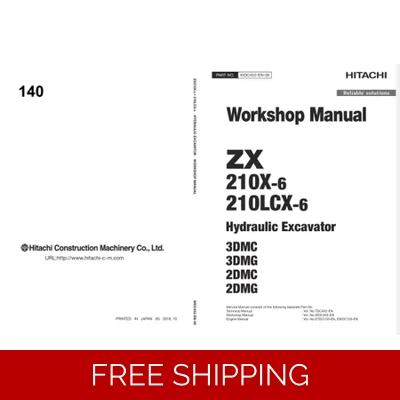 HITACHI ZX210X-6, ZX210LCX-3 WORKSHOP MANUAL AND DIAGRAMS HITACHI ZX210X-6, ZX210LCX-3 WORKSHOP MANUAL AND DIAGRAMS